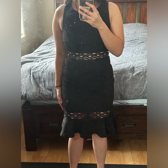 Lulus Little Black Dress- never worn, form fitting with sheer detailing - Picture 3 of 3